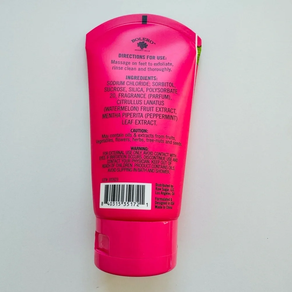 Bolero Pink Body Scrub Watermelon Peppermint NWT